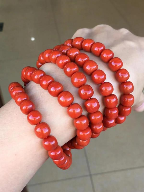 瓦西料南紅108佛珠就要滿色滿肉