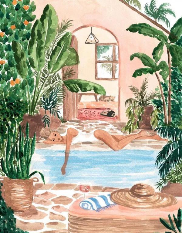 插畫師 Sabina Fenn 的水彩作品欣賞