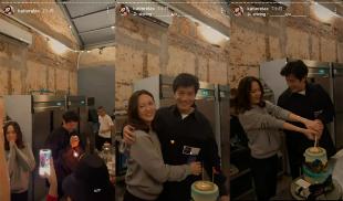 陳喬恩為艾倫甜蜜慶生 親友面前大方相擁一起切蛋糕