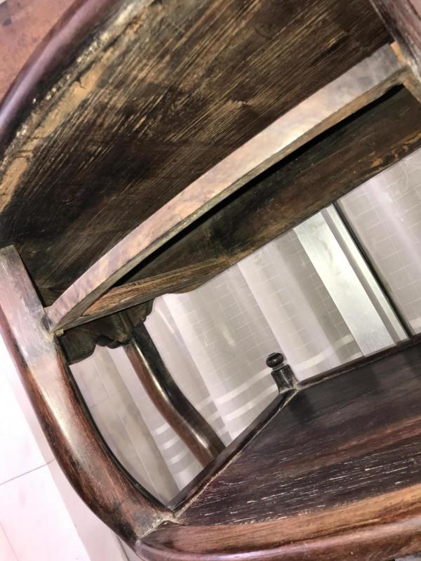 清代老紅木半月桌 清代老紅木半月桌