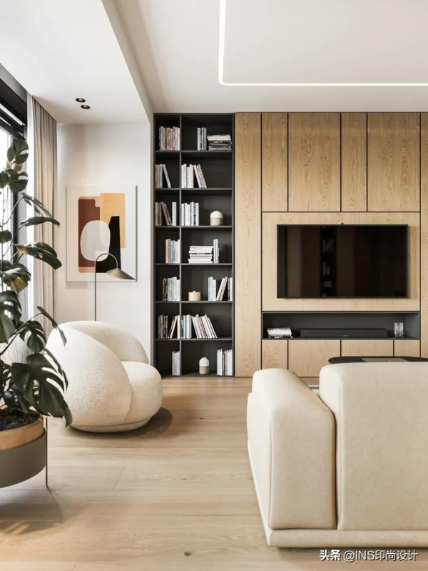 92㎡ 一室一廳，木飾面這樣用才高階