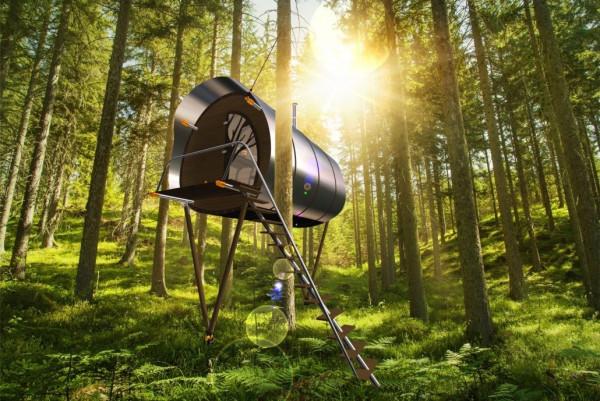 超炫酷的機艙形狀的荒野小木屋