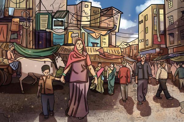 十九世紀，印度人在恆河沐浴，結果導致了世紀大瘟疫的爆發