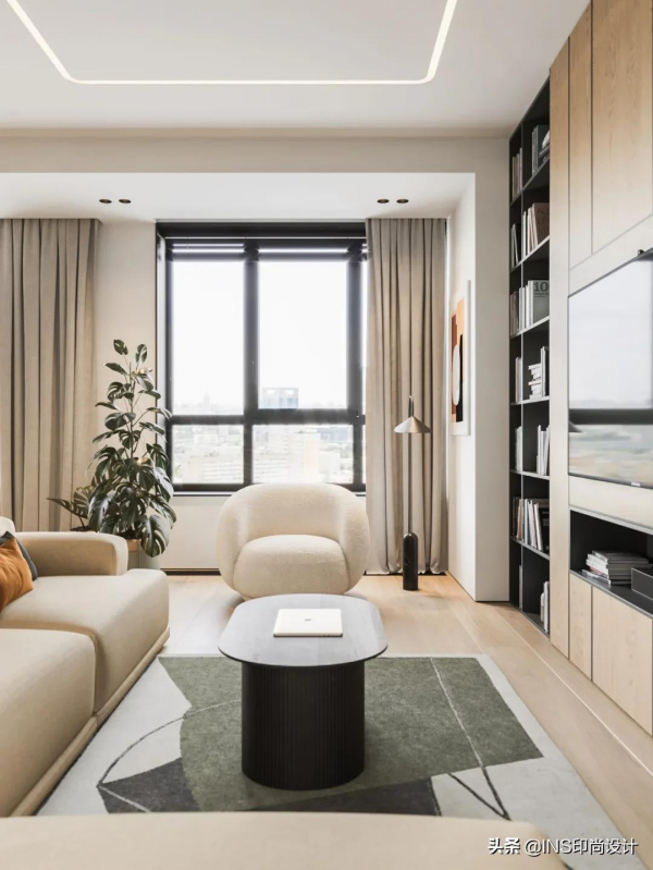 92㎡ 一室一廳，木飾面這樣用才高階