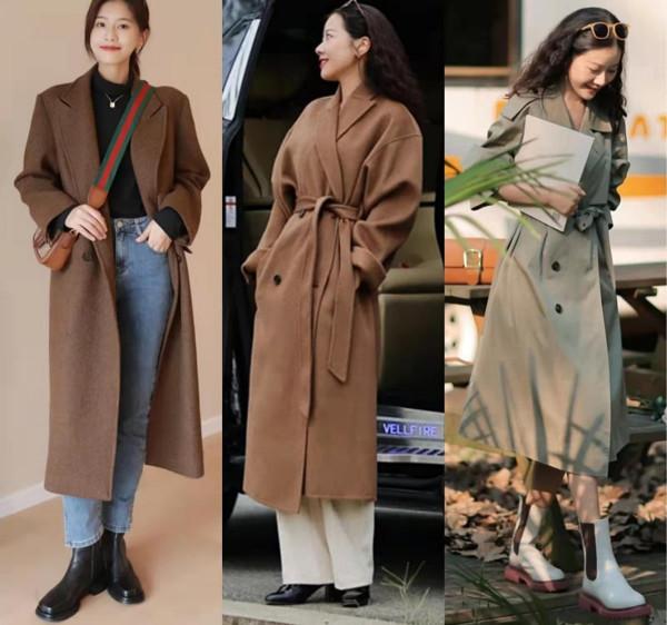呢大衣+短靴，呢大衣+長筒靴，才是小個子該借鑑的入冬時尚搭法