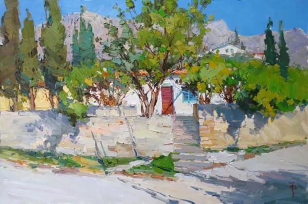 一棟不起眼的房子、一個簡單的露臺、一條普通的小路都畫得如此出彩