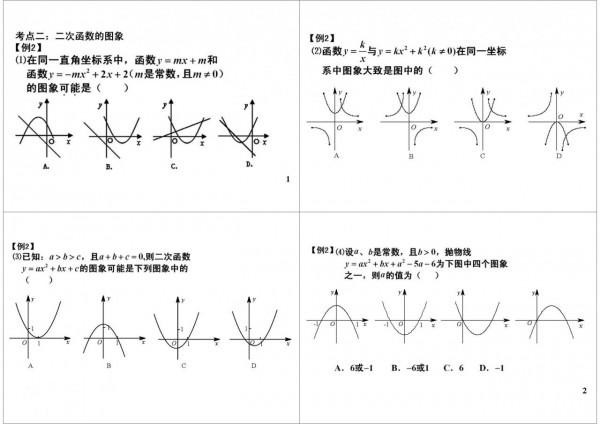 初中數學二次函式壓軸題，經典例題影片同步講解，可下載列印收藏