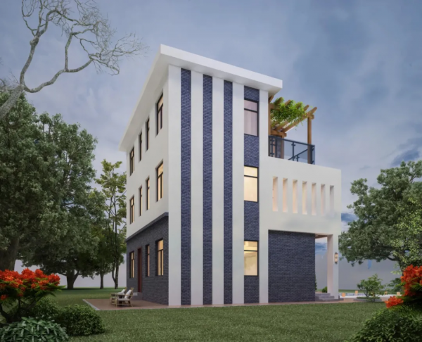 建個美觀好看的住宅，做村裡最亮眼的房子