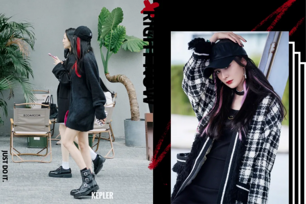 楊冪又帶火了“回力鞋+裙子”！巨美巨顯腿細，絕了