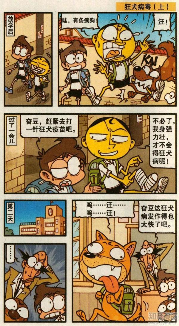 奮豆被狗咬後不治療,第二天一隻大黃狗揹著書包來上課,是奮豆? 奮豆被狗咬後不治療,第二天一隻大黃狗揹著書包來上課,是奮豆?