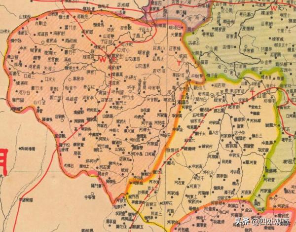 老地圖上的安徽省，1938年安徽省分縣明細地圖
