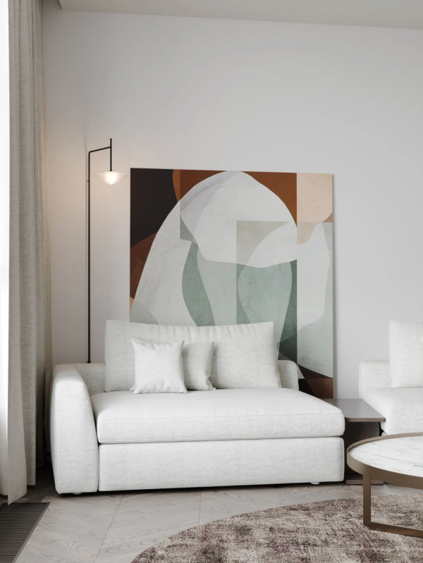 90㎡，一對夫婦的兩居室，輕盈素雅