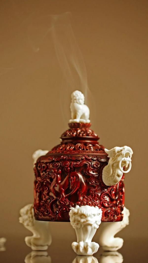 小葉紫檀「鎮守四方」香爐