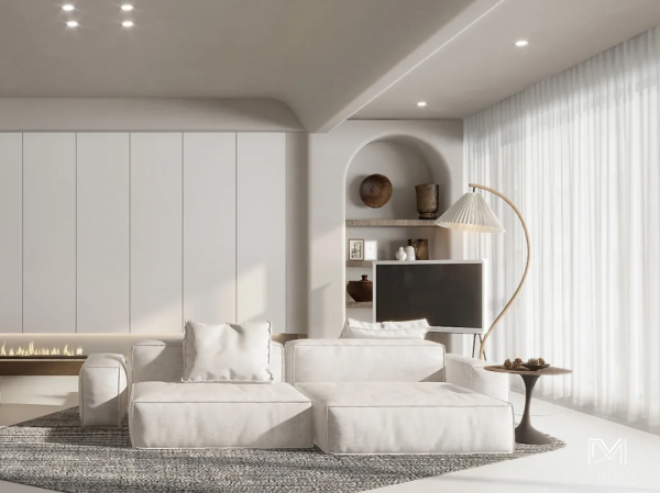 133㎡奶白色木質侘寂，溫柔治癒