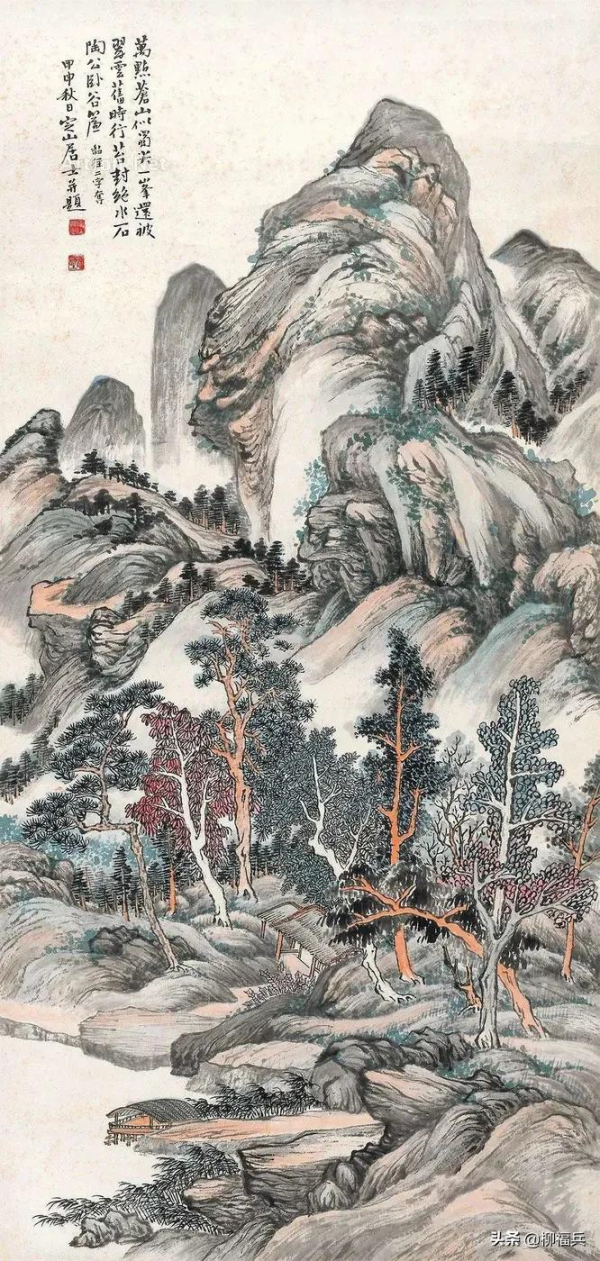 名家山水畫《積翠圖》欣賞 名家山水畫《積翠圖》欣賞