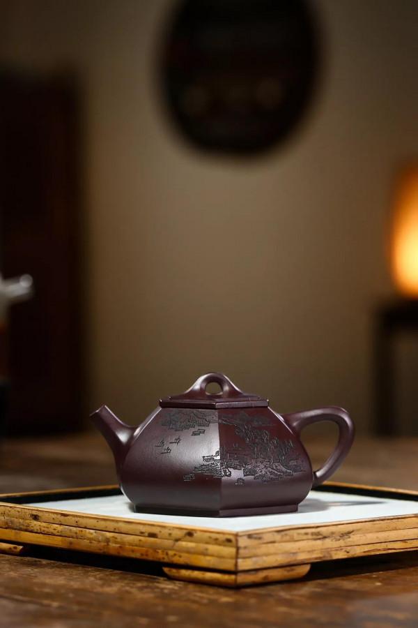 「六方石瓢」極品紫茄泥240cc張菊仙 手工製作