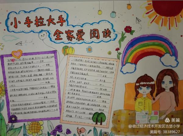 小手拉大手，全家愛閱讀—古楚小學舉辦繪畫、手抄報作品展示活動