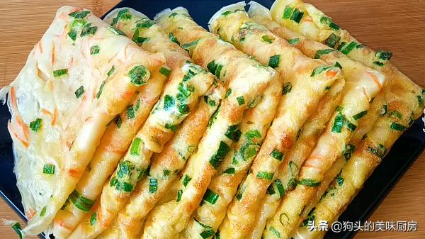 雞蛋蔥花餅，全程手不沾面，記住這三點，柔軟筋道，做法特別簡單