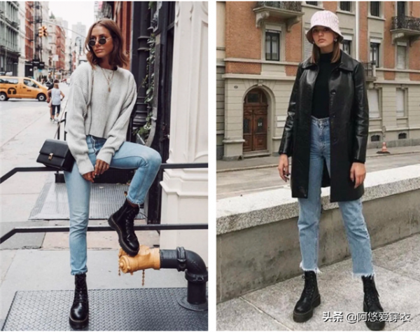 想把&OpenCurlyDoubleQuote;煙管褲&rdquo;穿得洋氣又顯瘦，最終還得靠馬丁靴，特適合小個子