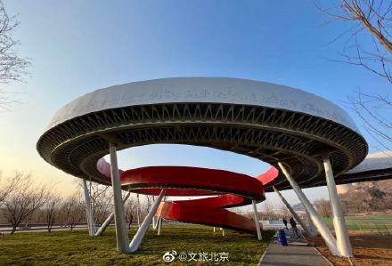 冬奧公園景觀節點“冬奧之環”亮相