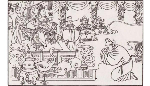 民間故事：書生幫龍王度過了厄運，索要無度，龍王將他吞進了腹中