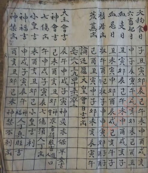 擇日速查，古書手抄