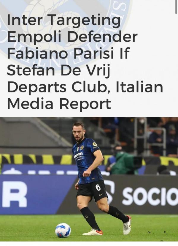 義大利媒體：恩波利左後衛進入國米求購名單以備德芙萊離隊