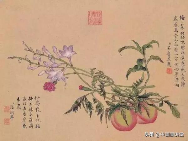 慈禧太后畫的幾幅壽桃