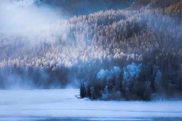 冬季，中國最後一片淨土喀納斯最安靜的季節，藏著中國最美的雪景