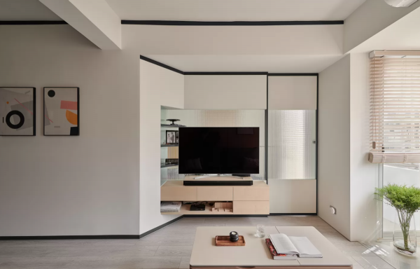 電視牆另類設計分享:電視櫃結合異形長虹玻璃,完工還挺高階美觀 電視牆另類設計分享:電視櫃結合異形長虹玻璃,完工還挺高階美觀