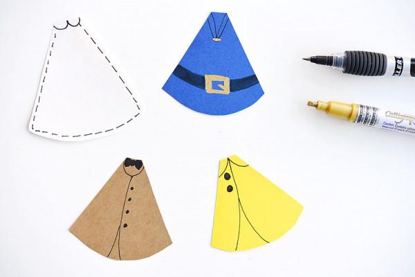 扭扭棒配合彩紙做的小木偶，簡單又可愛，幼兒園小朋友的最愛