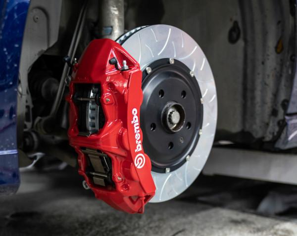 奧迪S3改Brembo GT6前剎車套件BBS輪轂改裝