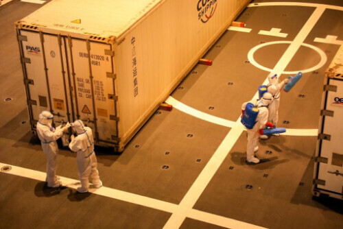 海軍第39批護航編隊首次實施靠港物資補給 海軍第39批護航編隊首次實施靠港物資補給