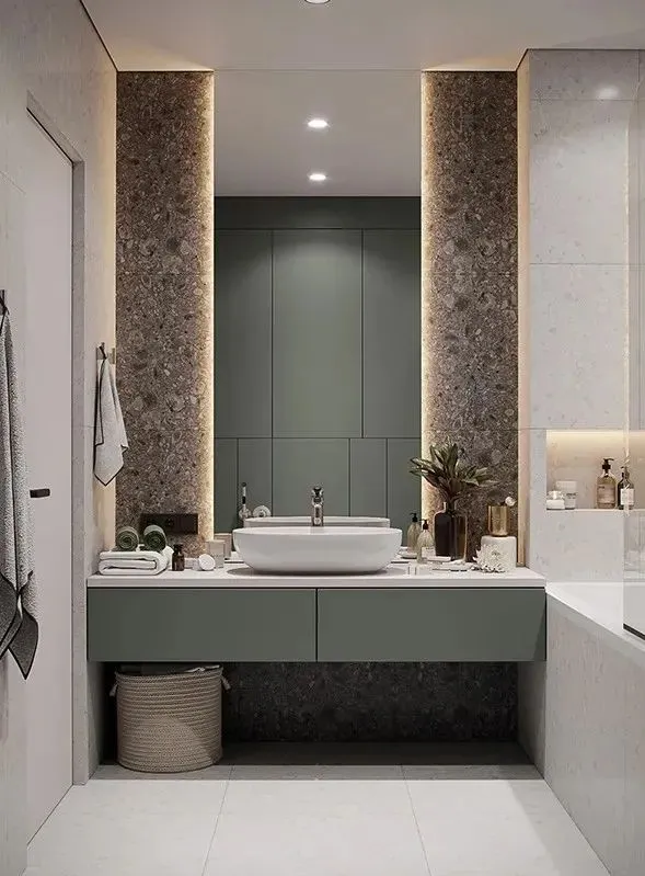 大理石衛生間設計，簡約輕奢