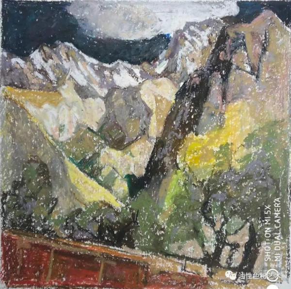 為你解讀：油性色粉筆的不同質感（軟與硬，內附油粉作品）