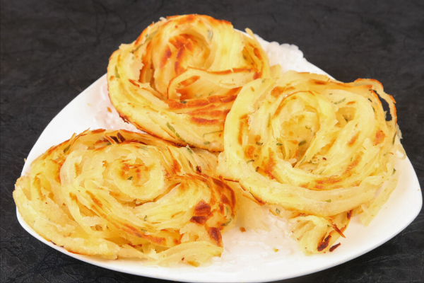 手把手教你做盤絲餅，焦香酥脆，層次分明，一圈一圈撕著吃