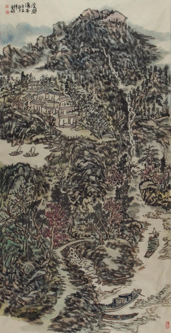 「每週畫題」陳安明山水畫(004)骨法用筆