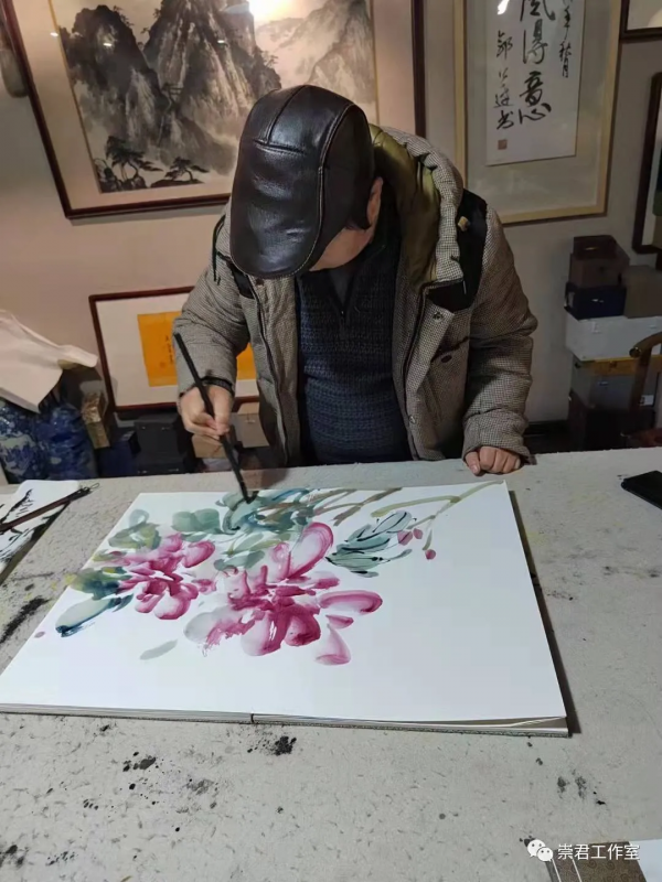 千年老宣紙和民國刀（畫家冉崇君）