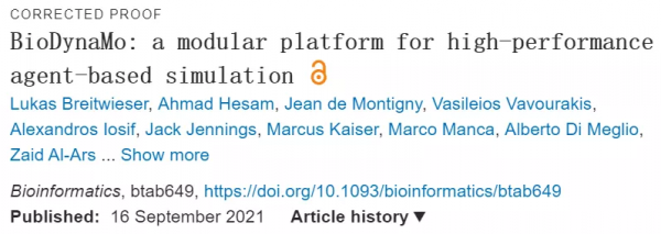 BioDynaMo(已開源):一個研究生物過程的新計算平臺 BioDynaMo(已開源):一個研究生物過程的新計算平臺