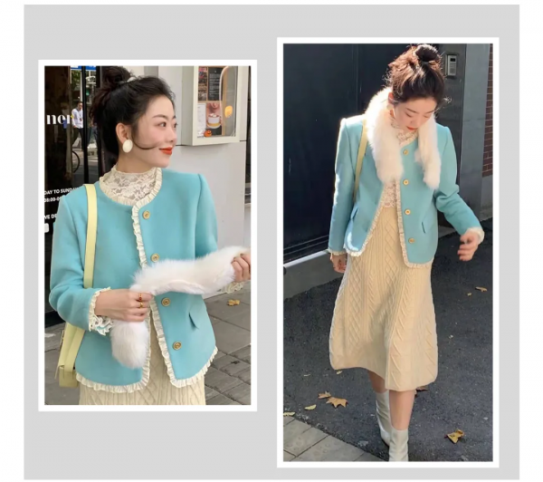 大衣+高筒靴，皮草+高筒靴！財閥千金穿搭