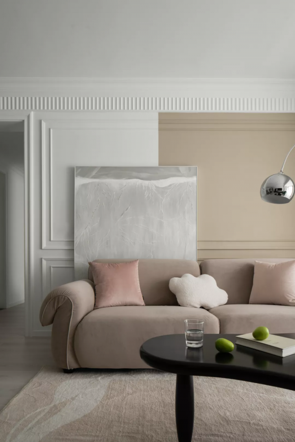 100㎡現代簡約風格新房裝修，法式背景牆溫柔浪漫