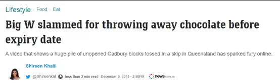 澳超遭狂批！附近垃圾桶發現大批未過期巧克力，其中還有超市爆款