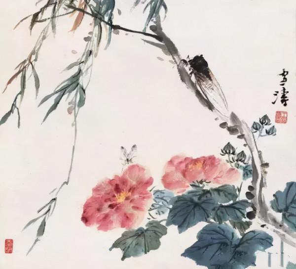 他是齊白石的弟子，卻專注於小寫意花鳥