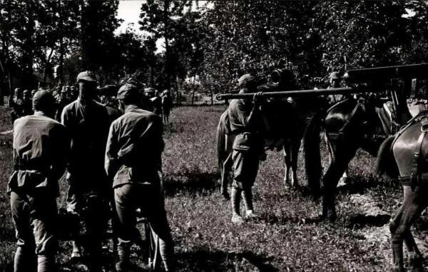 1937年，我軍的強大炮兵部隊