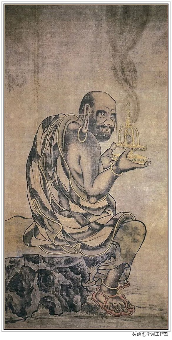 五代南唐時期著名畫家貫休《羅漢十六幀圖》繪畫作品賞析