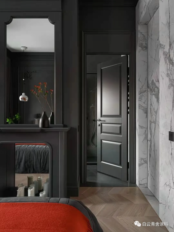 紅色+高階灰，激情與平淡的碰撞-白雲青舍藝術塗料