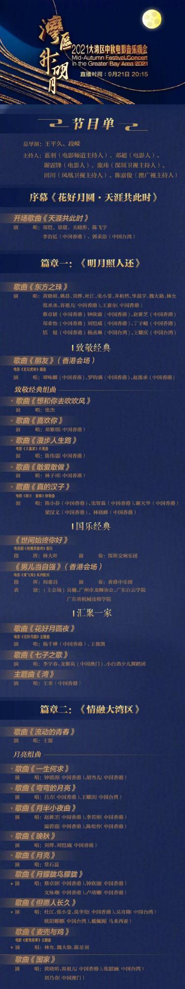 灣區升明月節目單出爐 灣區升明月節目單出爐