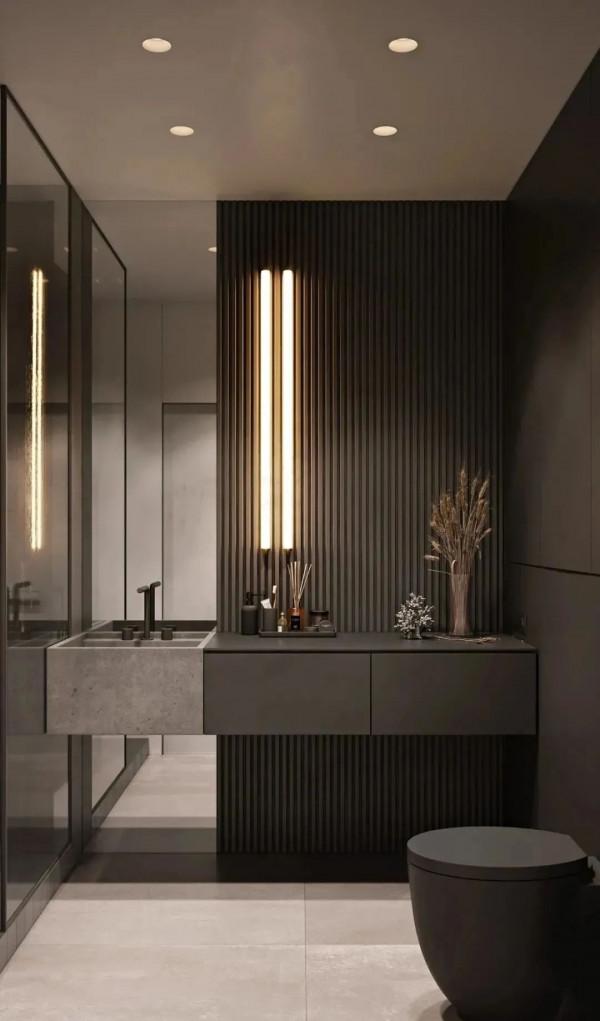 大理石衛生間設計，簡約輕奢