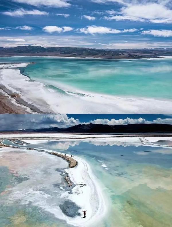 西藏唯一粉色鹽湖，人少景美免門票！比青海茶卡還大兩倍