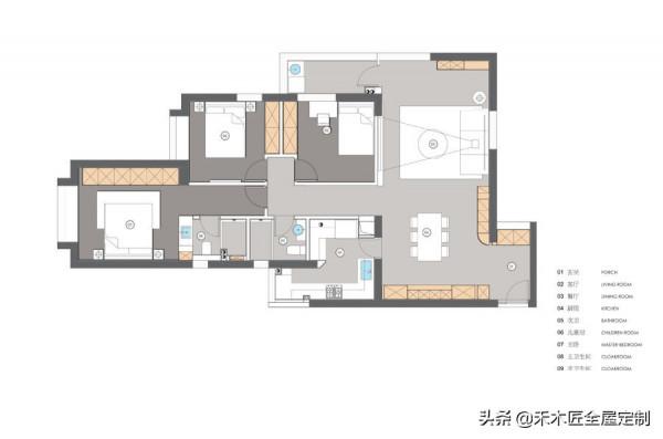 140㎡現代風，簡潔舒適、質感細膩，輕鬆滿足三代同堂之家